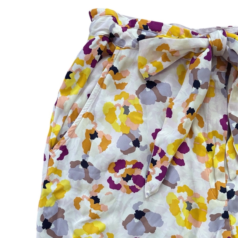 Anthropologie Maeve Aliana Island Floral Print Wide Leg Pants Size 14 - Picture 4 of 6